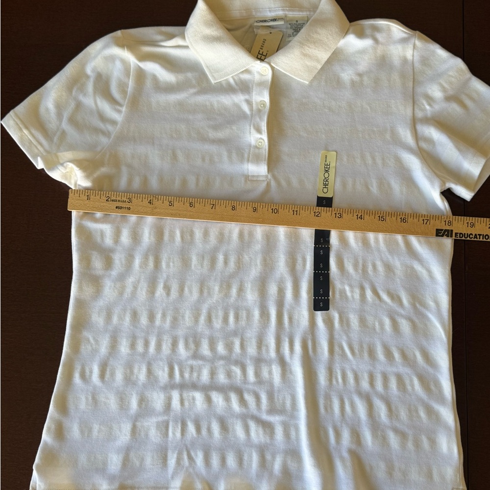 Cherokee women’s cream off White Polo Shirt - Picture 8 of 8